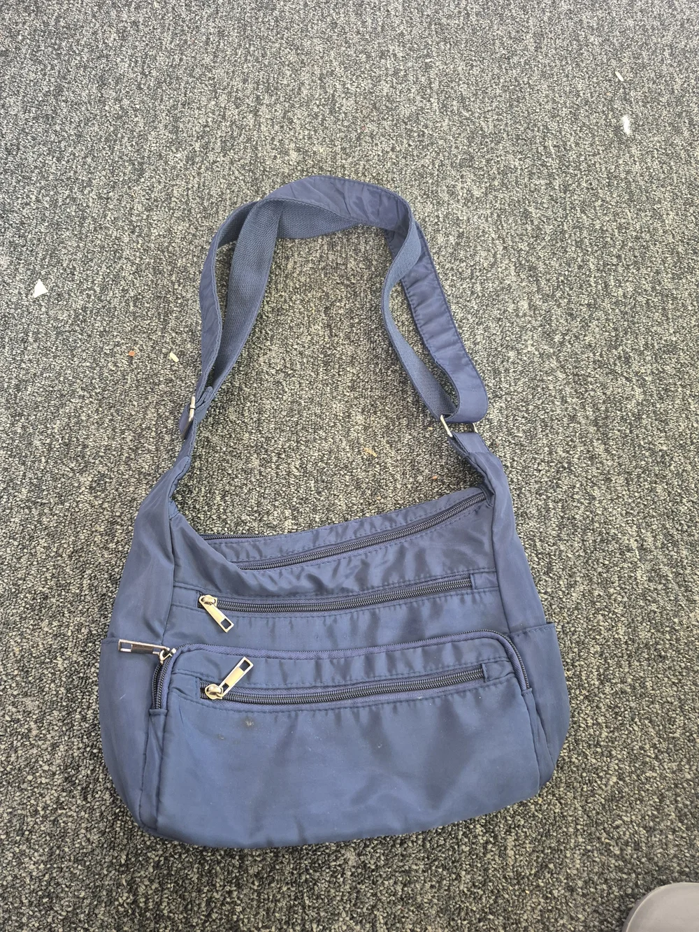 Navy Crossbody Shoulder Bag for Men
